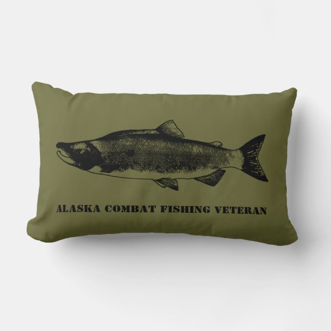 Alaska Combat Fishing Veteran Lumbar Cushion (Front)