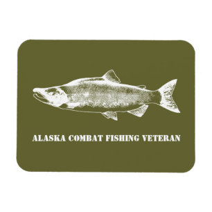 Alaska Combat Fishing Veteran Magnet
