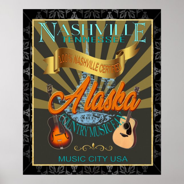 Alaska Country Music Fan Wall Poster (Front)