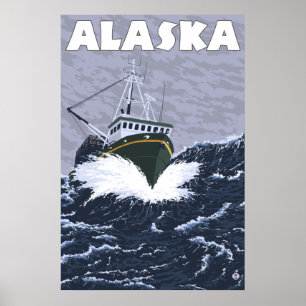 Alaska - Crab Boat Poster