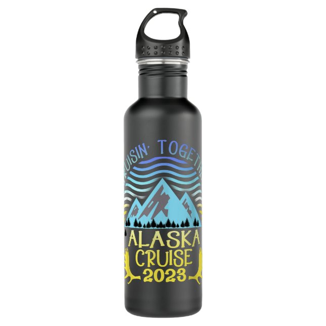 Alaska Cruise 2023 Family or Group Vacation  710 Ml Water Bottle (Front)