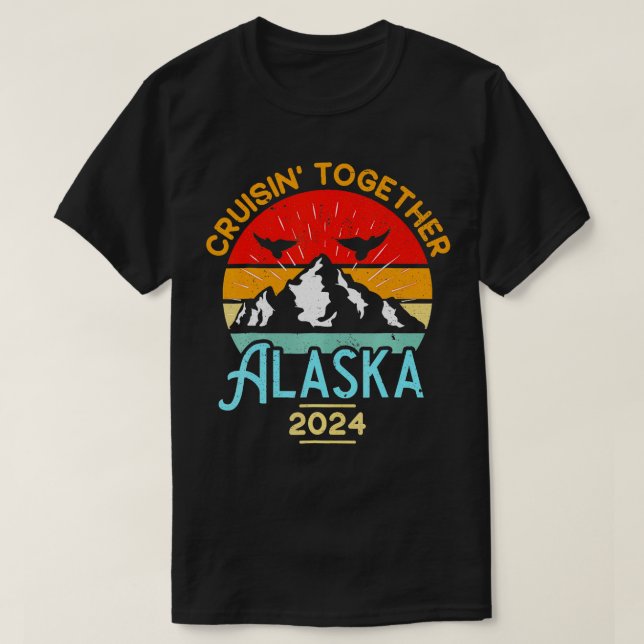 Alaska Cruise 2024 Family Friends Group Travel Mat T-Shirt (Design Front)