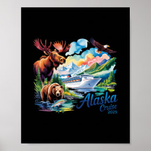 Alaska Cruise 2025 Matching Family Friends And Gro Poster
