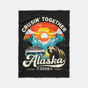 Alaska Cruise 2026 Matching Family Friends Group A Fleece Blanket