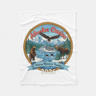 Alaska Cruise 2026 Matching Friends and Family Fleece Blanket
