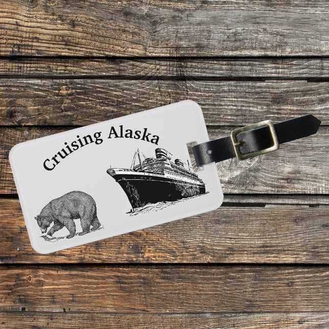 Alaska Cruise Cruising Ship Bear Luggage Tag (Creator Uploaded)