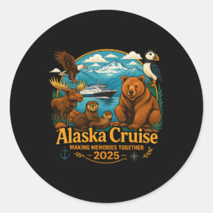 Alaska Cruise For Family Matching Alaskan Cruise  Classic Round Sticker