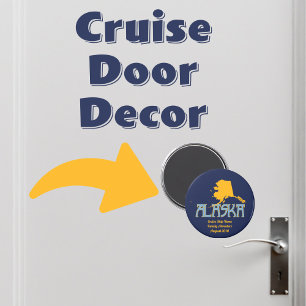 Alaska Cruise Ship Cabin Door Marker Personalised Magnet