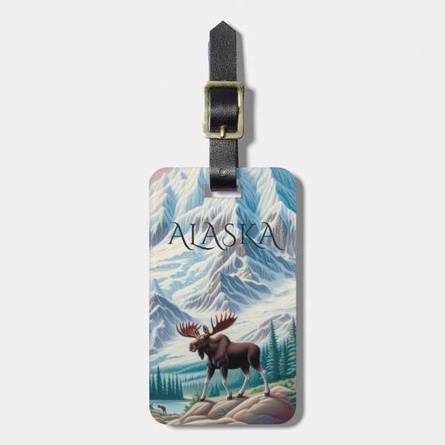 Alaska Cruise Ship Luggage Tag (Front Vertical)