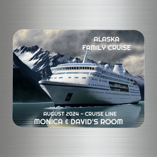 Alaska cruise Ship on Ocean Personalised  Magnet