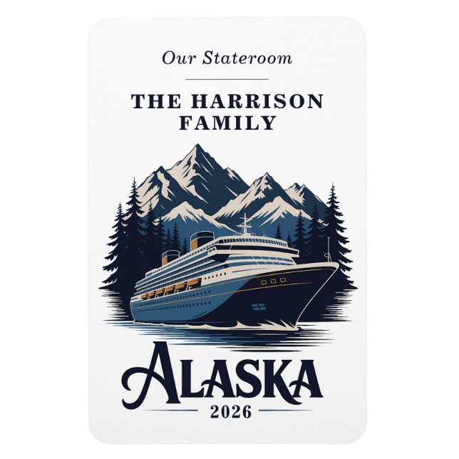 Alaska Cruise Ship Stateroom Magnet (Vertical)