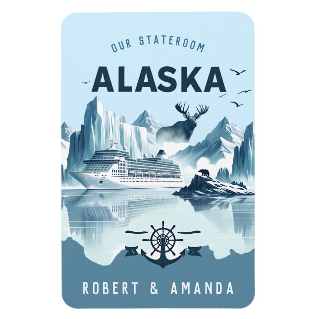Alaska Cruise Ship Stateroom Magnet (Vertical)