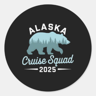 Alaska Cruise Squad 2025 Family Vacation Matching  Classic Round Sticker