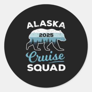 Alaska Cruise Squad 2025 Kids Alaskan Cruise Famil Classic Round Sticker