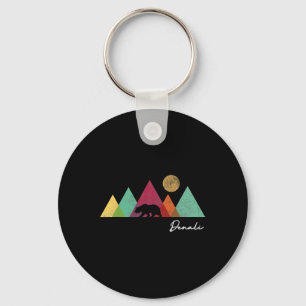 Alaska Denali National Park Souvenir Colourful Bea Key Ring