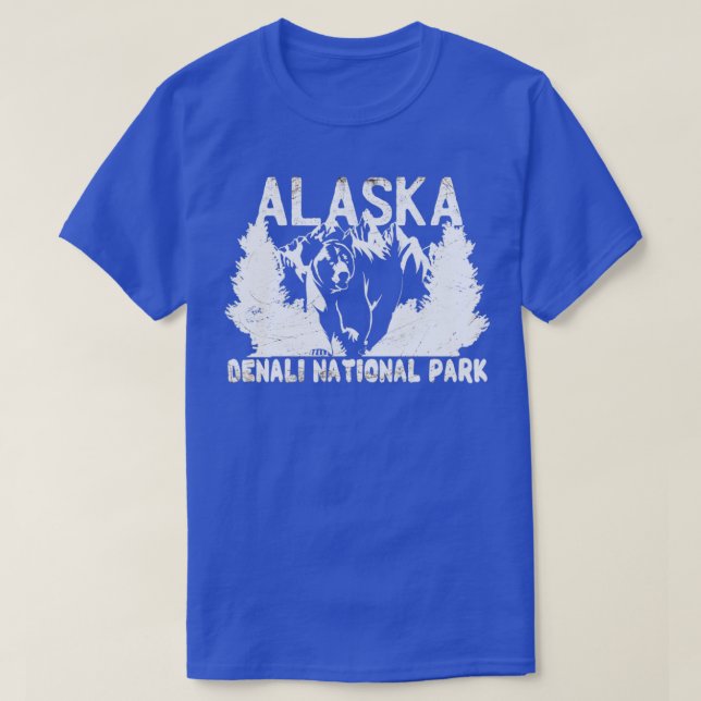 Alaska Denali US National Park Backpacking Hiking  T-Shirt (Design Front)