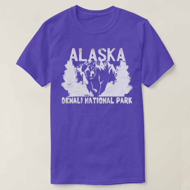 Alaska Denali US National Park Backpacking Hiking  T-Shirt (Design Front)