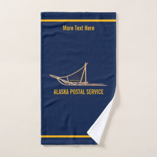 Alaska Dog Sled Postal Carrier Bath Towel Set