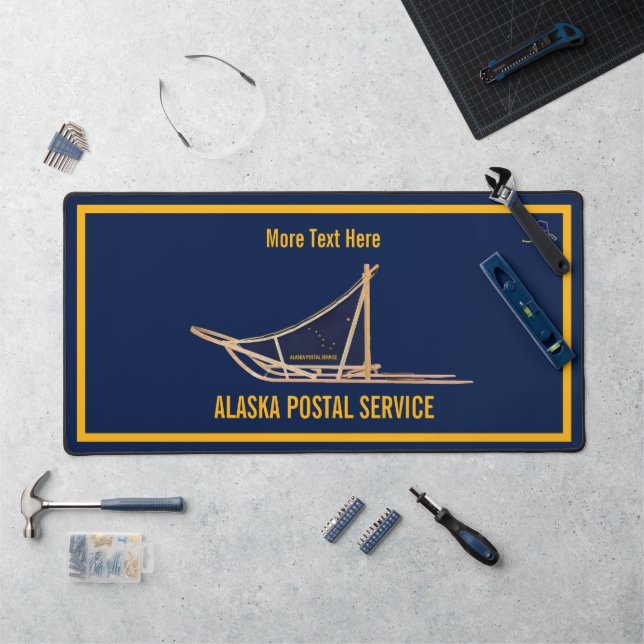 Alaska Dog Sled Postal Carrier Desk Mat (Workstation)