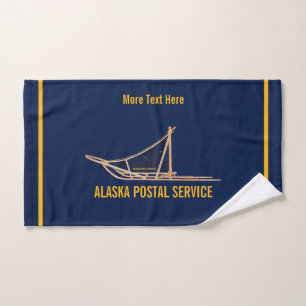 Alaska Dog Sled Postal Carrier Hand Towel