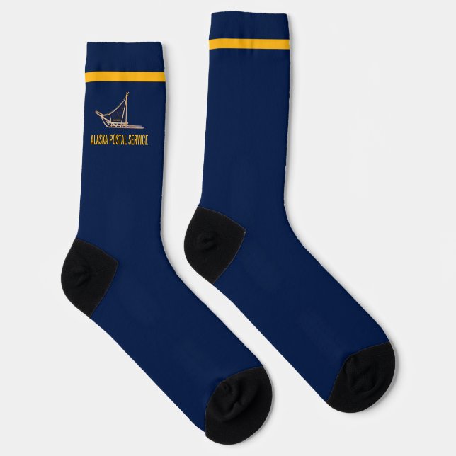Alaska Dog Sled Postal Carrier Socks (Right)