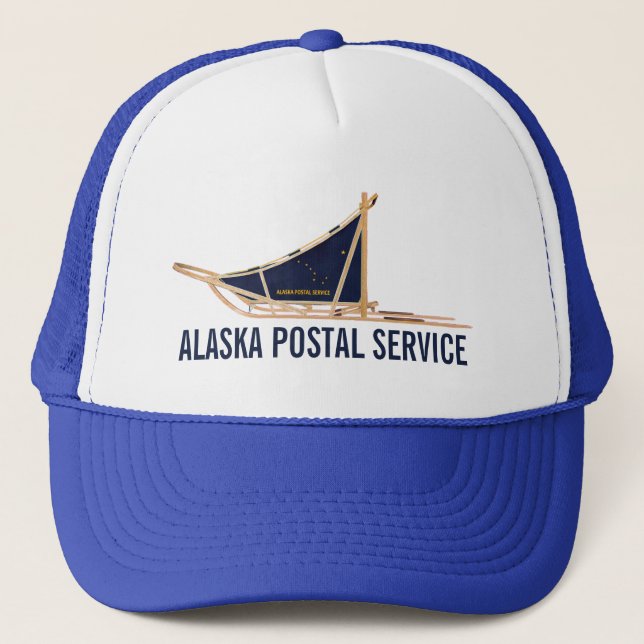 Alaska Dog Sled Postal Carrier Trucker Hat (Front)