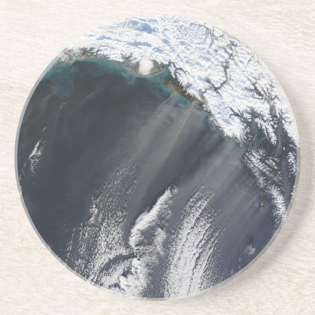 Alaska Dust Storm Sandstone Coaster (Front)