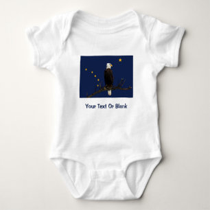 Alaska Eagle And Flag Baby Bodysuit