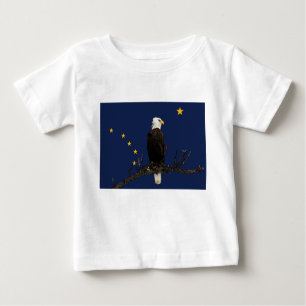Alaska Eagle And Flag Baby T-Shirt