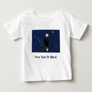 Alaska Eagle And Flag Baby T-Shirt