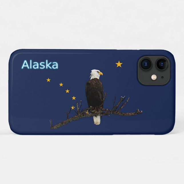 Alaska Eagle And Flag Case-Mate iPhone Case (Back (Horizontal))
