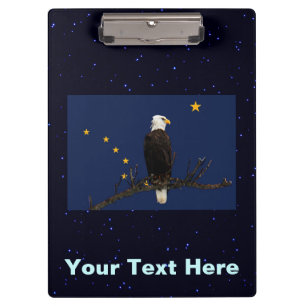 Alaska Eagle And Flag Clipboard