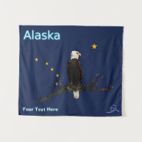 Alaska Eagle And Flag