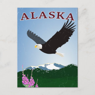 Alaska eagle postcard