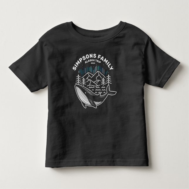 Alaska Family Group Cruise Trip Whale Watching Toddler T-Shirt (Front)