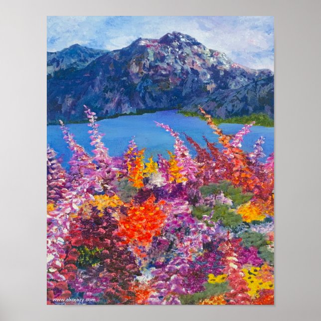 Alaska Fireweed Matt Poster (Front)