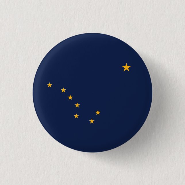 Alaska Flag 3 Cm Round Badge (Front)