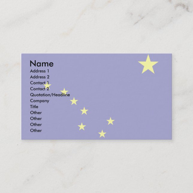 Alaska Flag Business Card (Front)