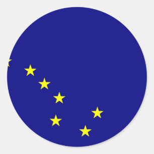 Alaska Flag Classic Round Sticker