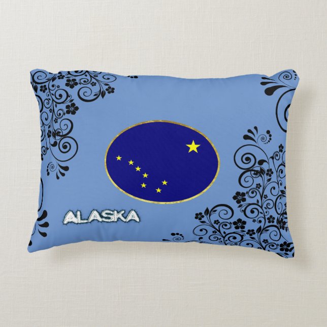 Alaska flag decorative cushion (Back)