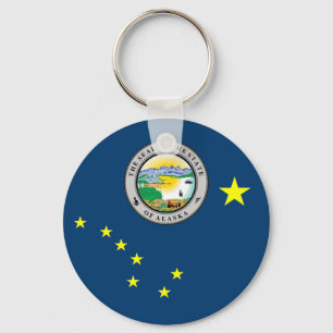 Alaska flag key ring
