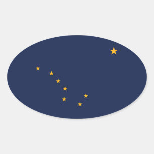 Alaska flag oval sticker