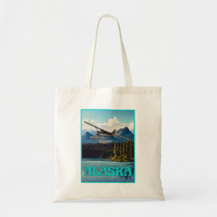 Alaska float plane tote bag
