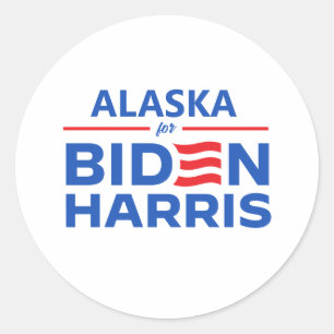 Alaska for Biden Harris Classic Round Sticker