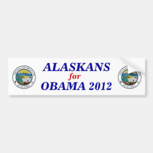 Alaska for Obama 2012 sticker