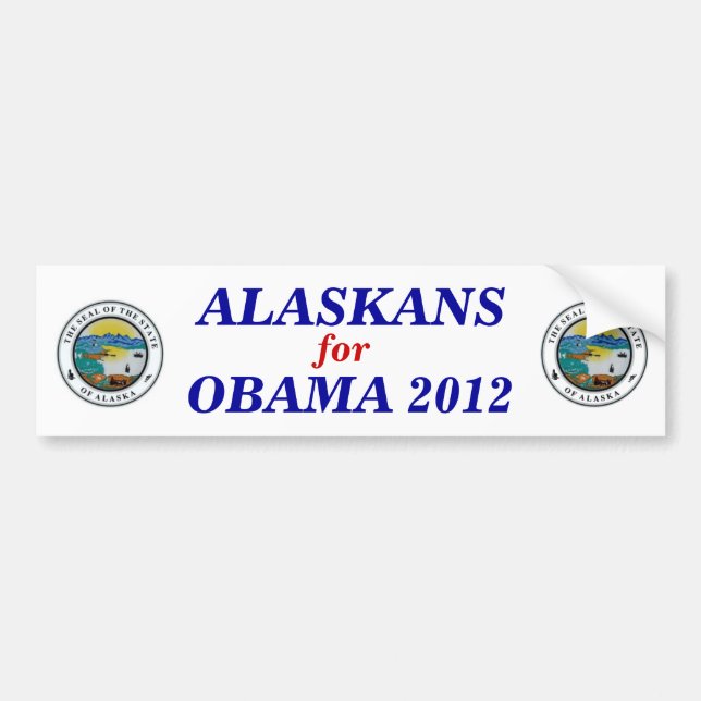 Alaska for Obama 2012 sticker (Front)