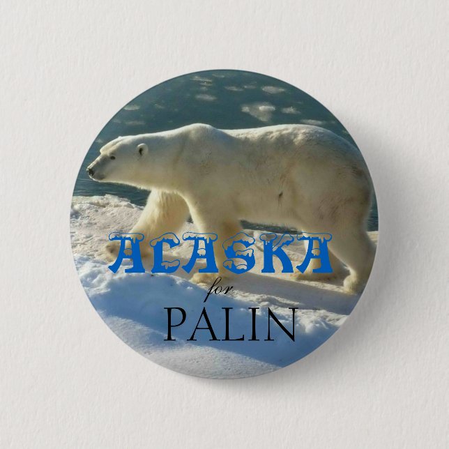 Alaska for Palin 6 Cm Round Badge (Front)