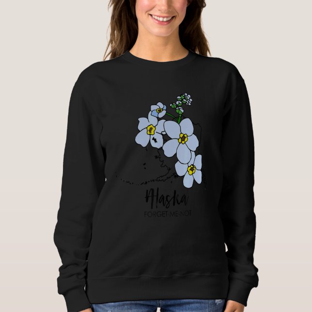 Alaska Forget Me Not Flower Sweatshirt (Front)