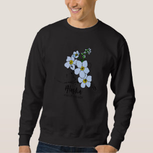Alaska Forget Me Not Flower   Sweatshirt