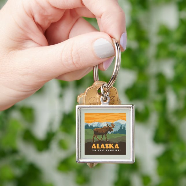 Alaska | Frontier Moose Key Ring (Hand)